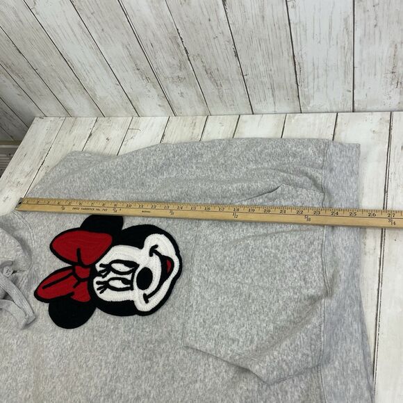 Disney Minnie Mouse Womens XL Embroidered Soft Hoodie Gray Heather - Picture 10 of 10